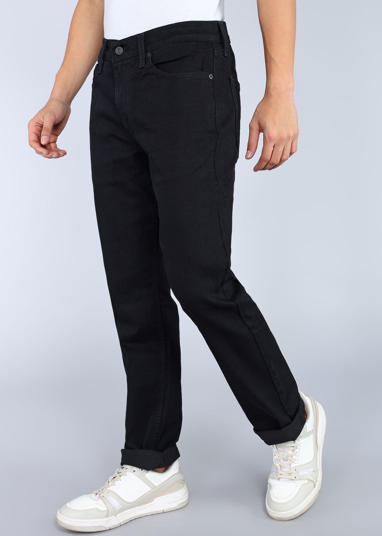LEVI'S Men Slim Mid Rise Black Jeans - Image 5