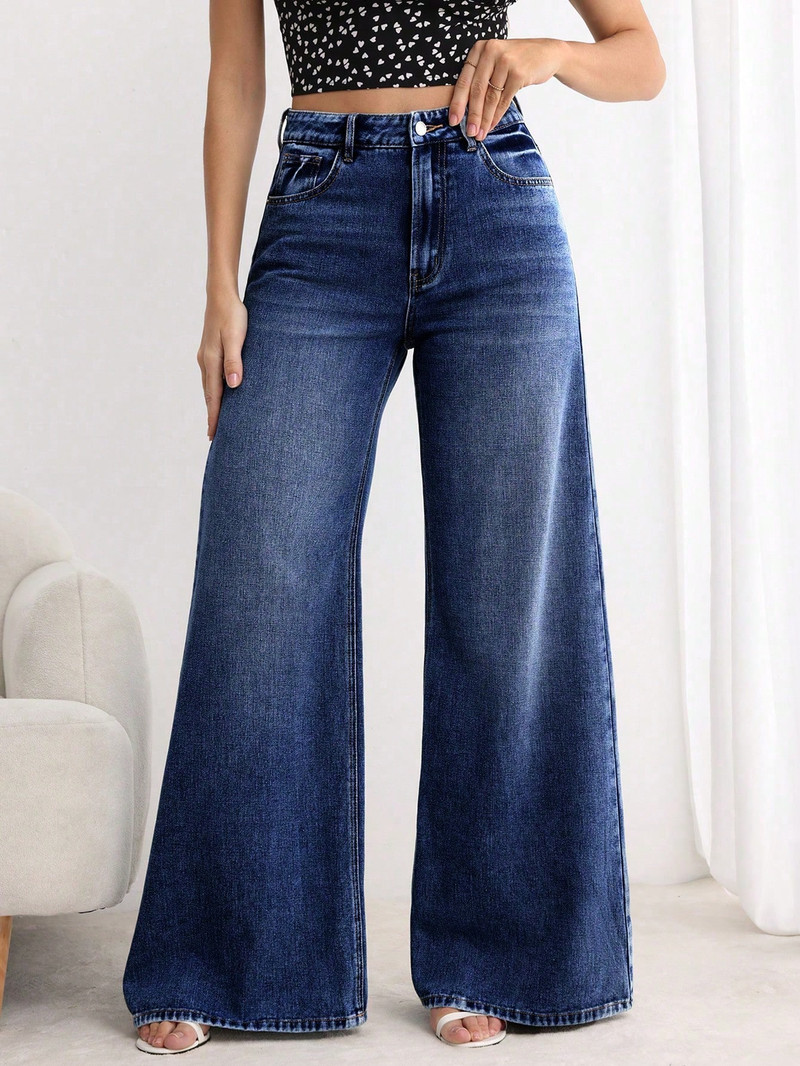 AADVI FASHION Women Loose Fit High Rise Blue Jeans