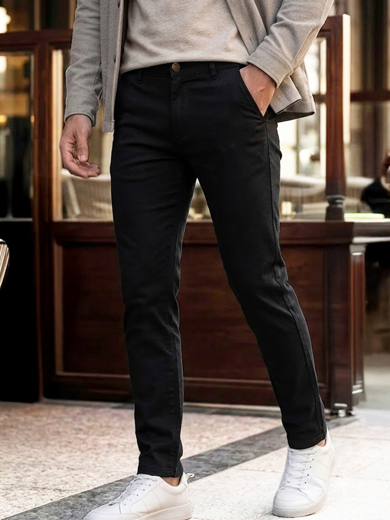 Urbano Fashion Slim Men Black Jeans