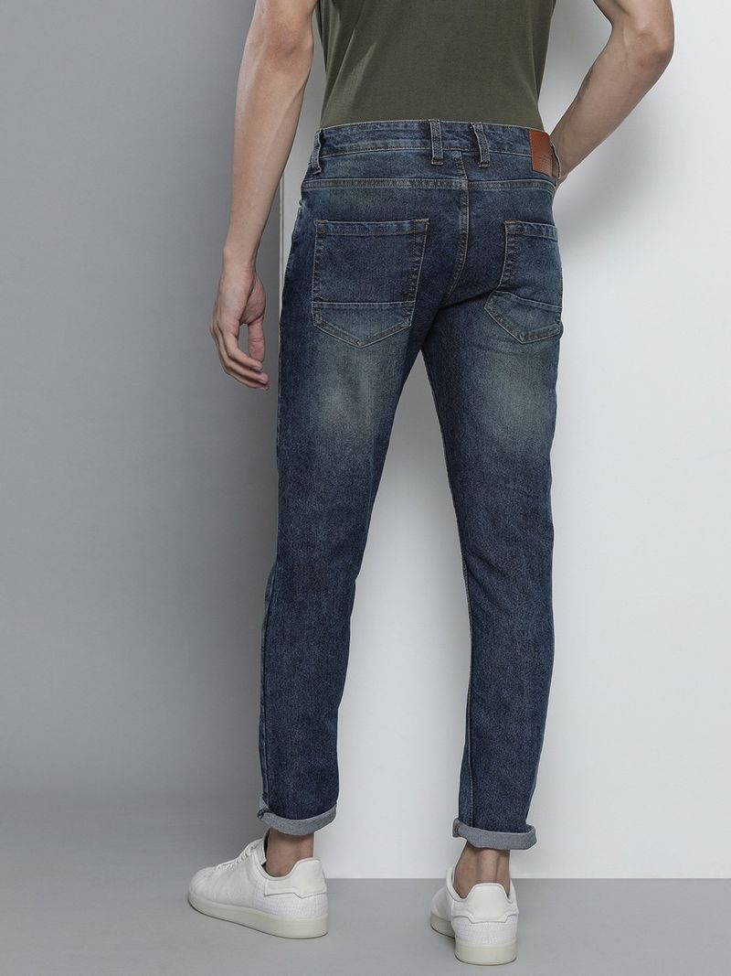 The Indian Garage Co. Men Slim Mid Rise Blue Jeans - Image 5