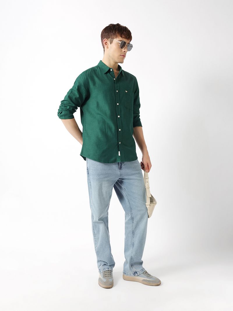 THE BEAR HOUSE Men Relaxed Fit Mid Rise Light Blue Jeans - Image 4