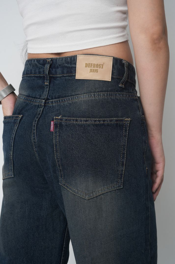 Defrost Jeans Women Loose Fit High Rise Blue - Image 5