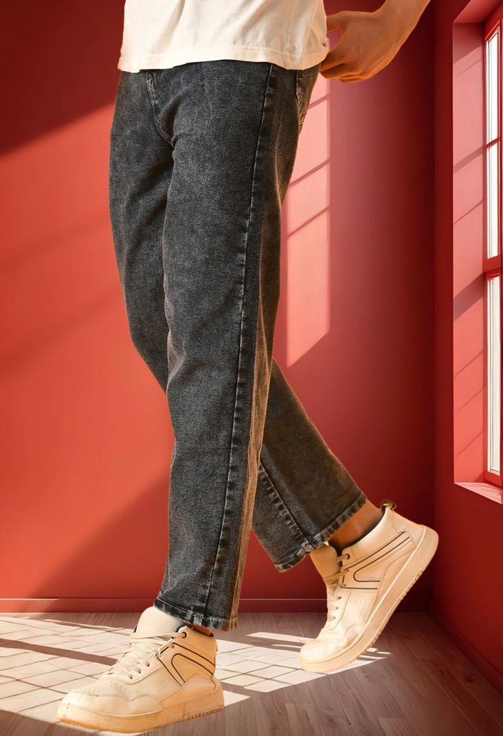 Nalaka Men Relaxed Fit Mid Rise Grey Jeans - Image 2