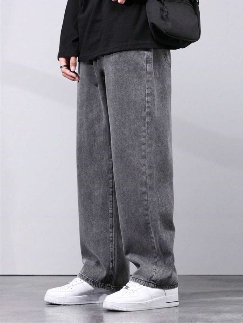 Southee Men Loose Fit Mid Rise Grey Jeans - Image 5