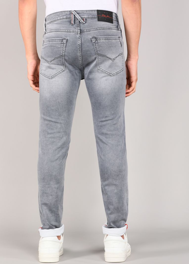 KILLER Men Skinny Mid Rise Grey Jeans - Image 6