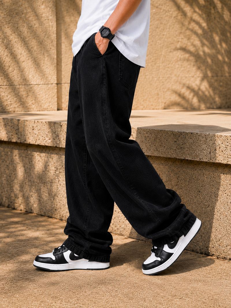 ARTVISION Boys Black Loose Fit Mid Rise Jeans - Image 4