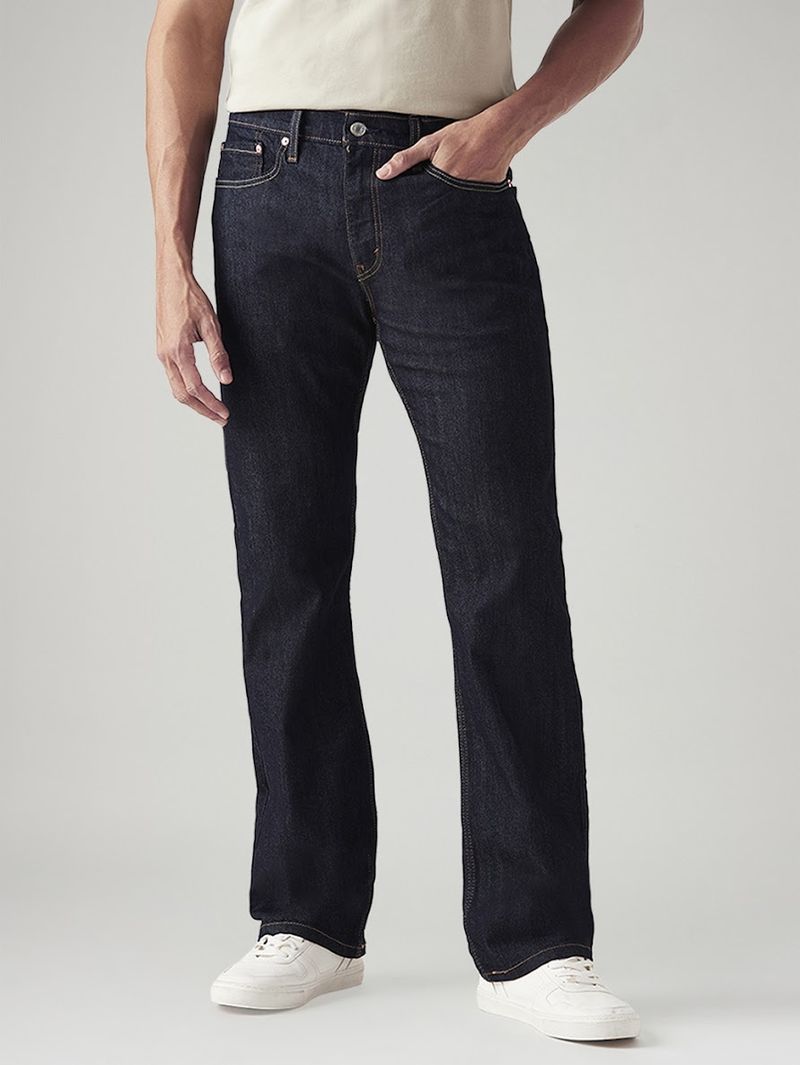 LEVI'S Men Boot-Leg Mid Rise Dark Blue Jeans - Image 2