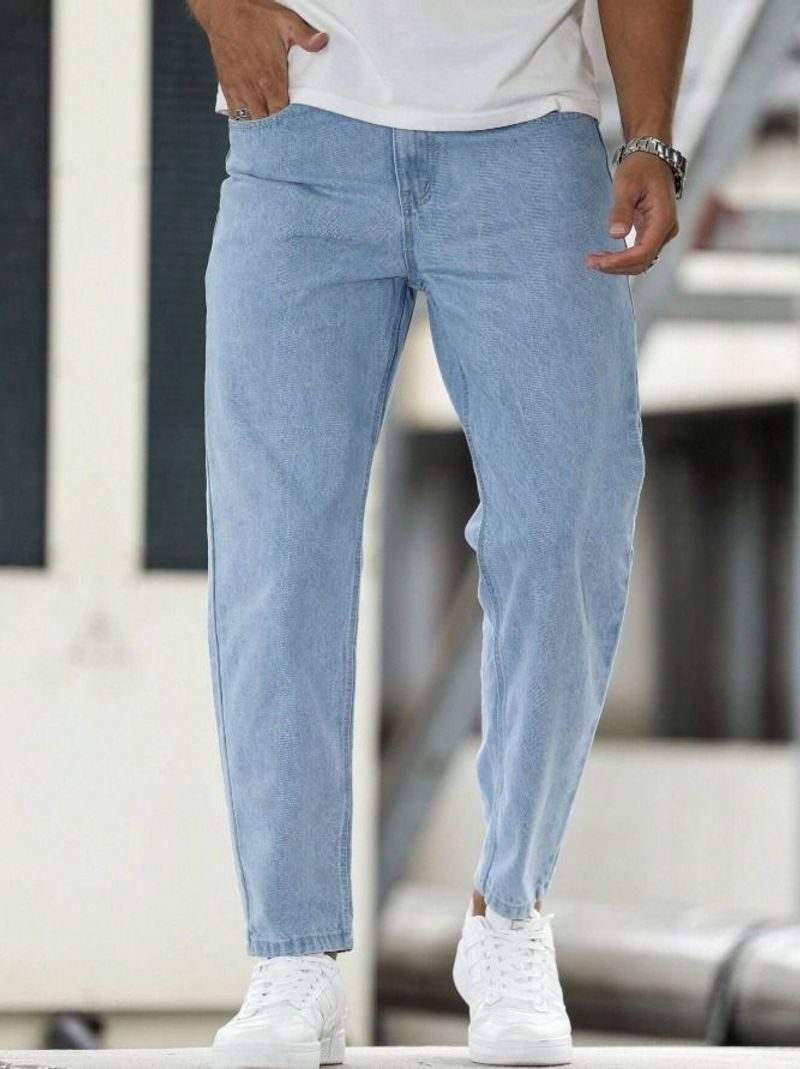 AISHENTERPRISE Men Relaxed Fit Mid Rise Light Blue Jeans - Image 6