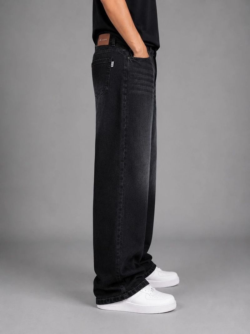 BLACK REY Men Relaxed Fit Mid Rise Dark Grey Jeans - Image 5