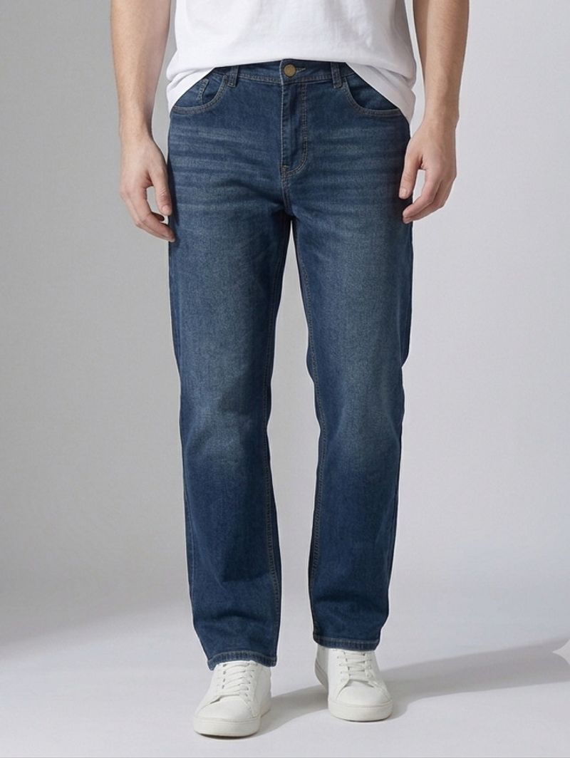 NUMERO UNO Men Slim Mid Rise Blue Jeans