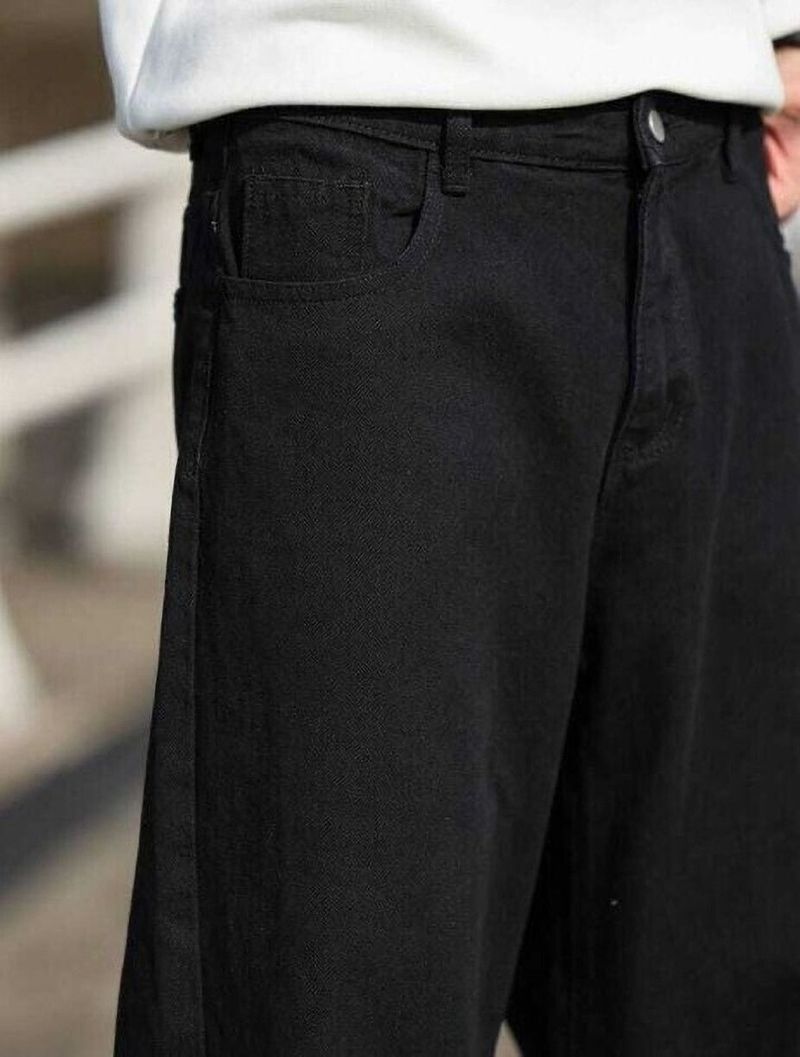 Denim Life Men Loose Fit Mid Rise Black Jeans - Image 5