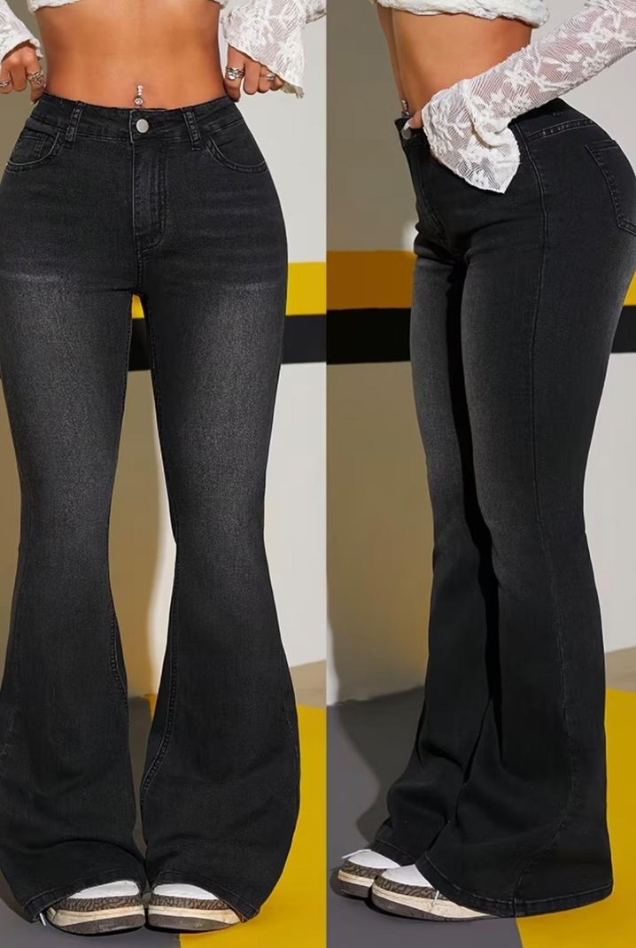 HUNTER & HAYES Women Boot-Leg High Rise Black Jeans - Image 2