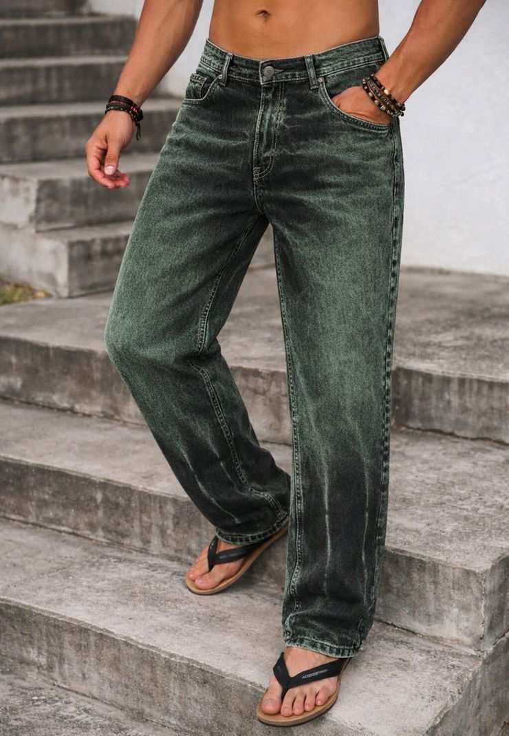 METRONAUT Men Straight Fit Mid Rise Multicolor Jeans - Image 5