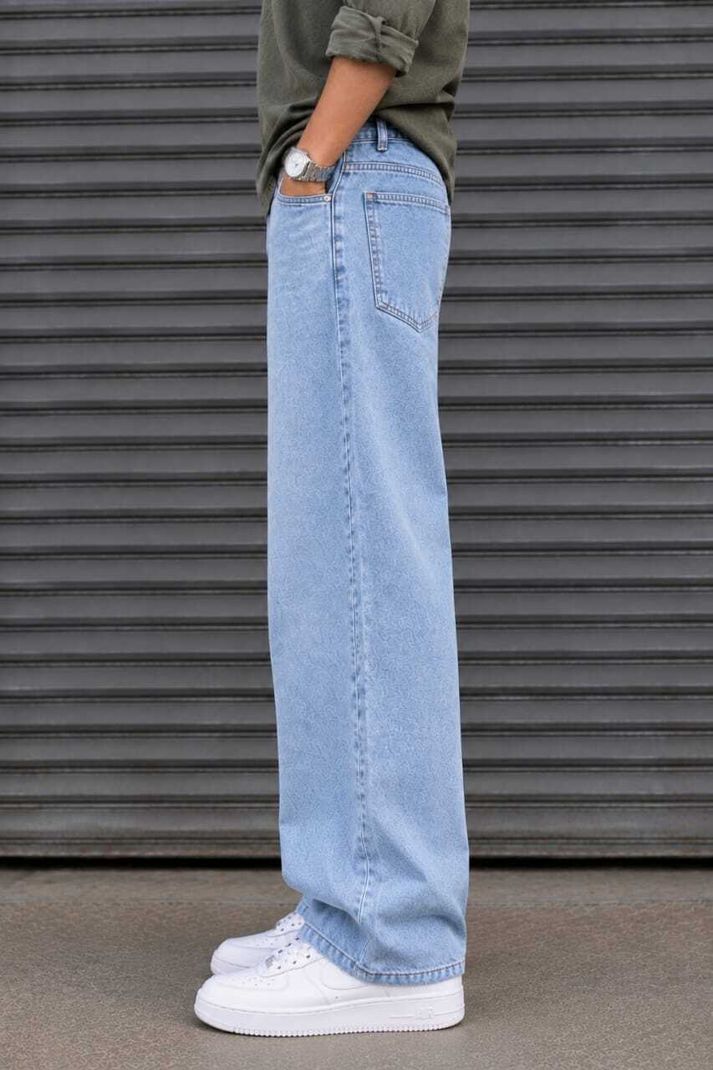 JMDi Boys Loose Fit High Rise Light Blue Jeans - Image 4