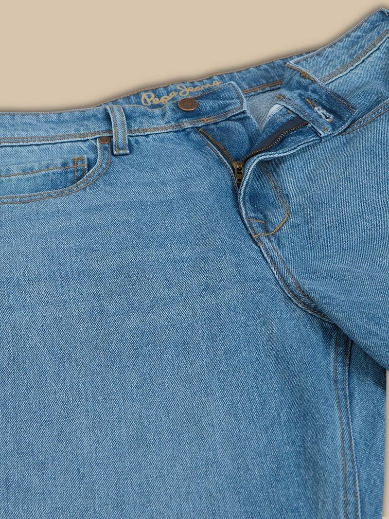 Pepe Jeans Men Relaxed Fit Mid Rise Blue Jeans - Image 6