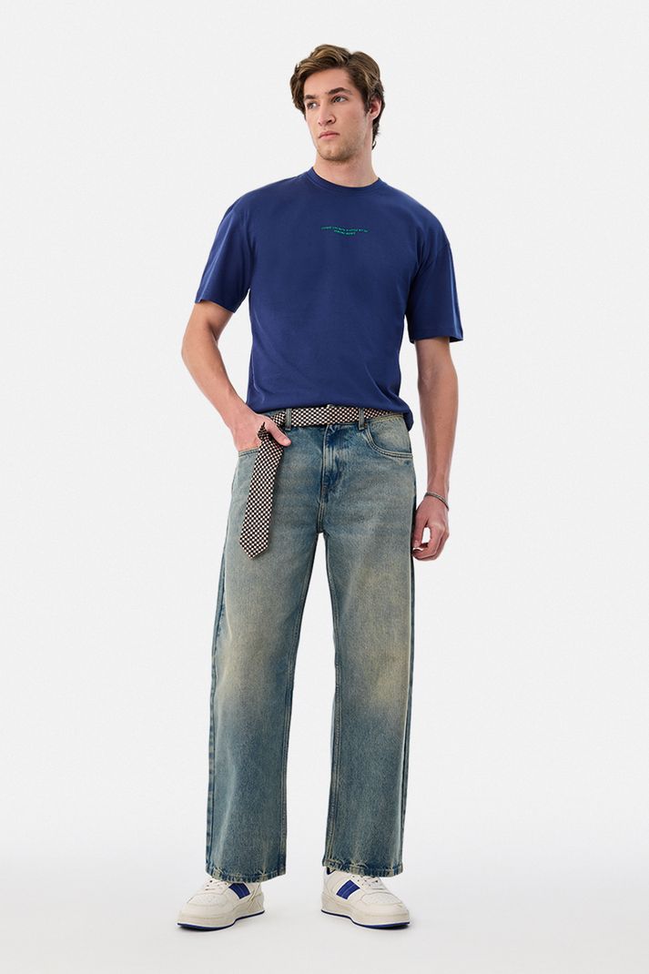 Snitch Men Loose Fit Mid Rise Blue Jeans - Image 6
