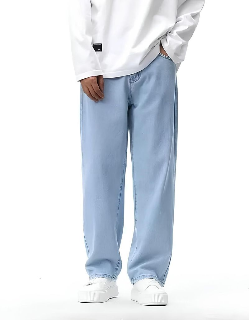 STARVIELLE Men Relaxed Fit Mid Rise Light Blue Jeans - Image 6