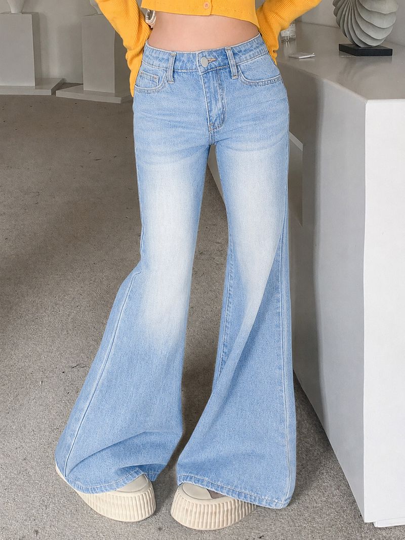 AAV2 Women Flared High Rise Light Blue Jeans - Image 5