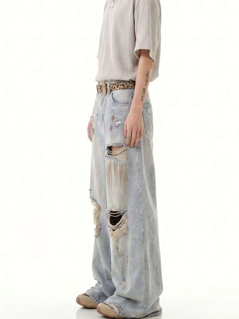 Suo Men Flared Mid Rise Blue Jeans - Image 4