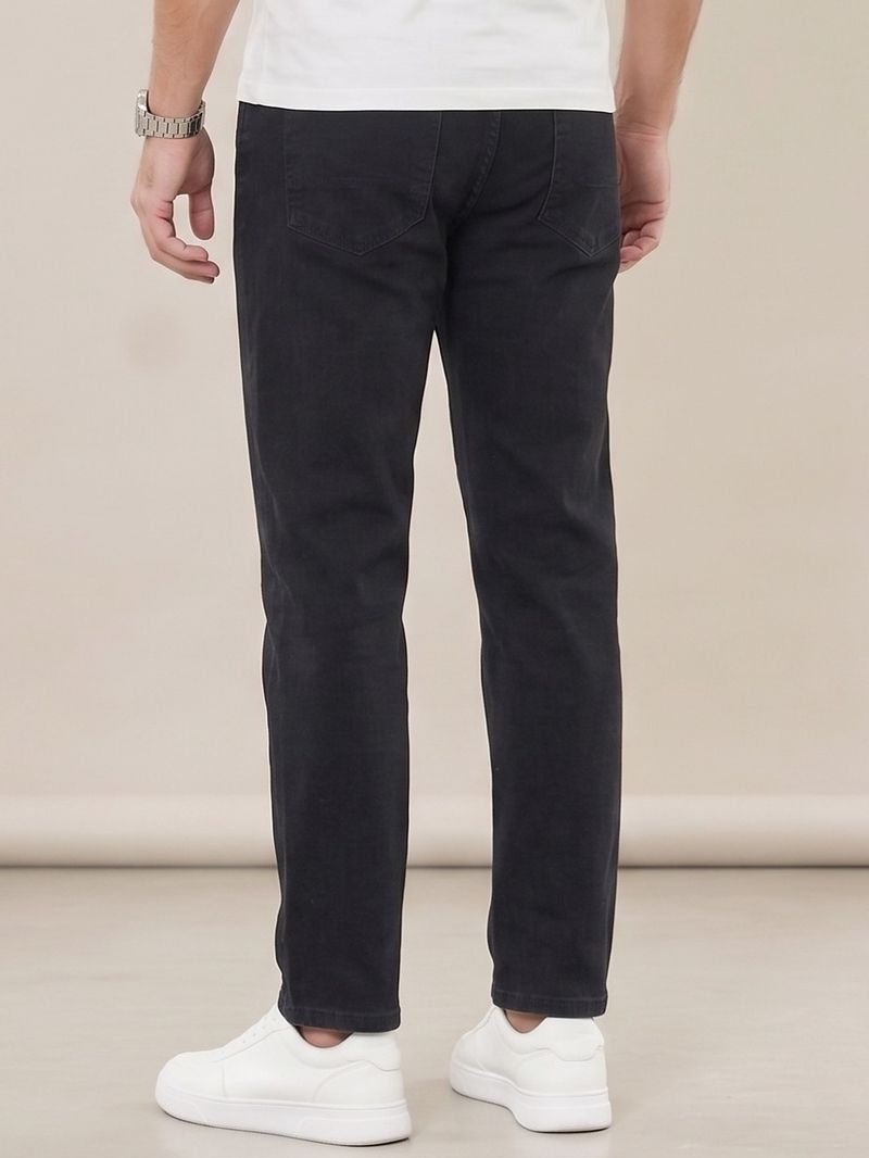 gntrends Men Mom Fit Mid Rise Black Jeans - Image 3