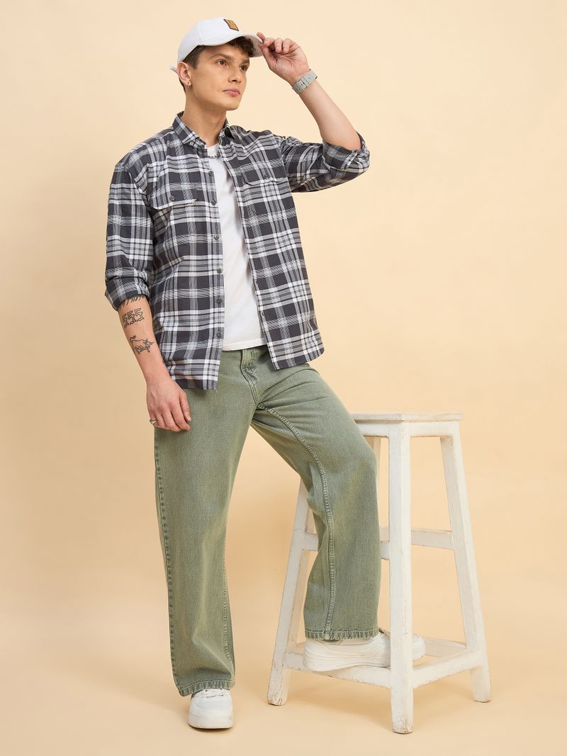 STUDIO NEXX Men Loose Fit Mid Rise Dark Blue Jeans - Image 6