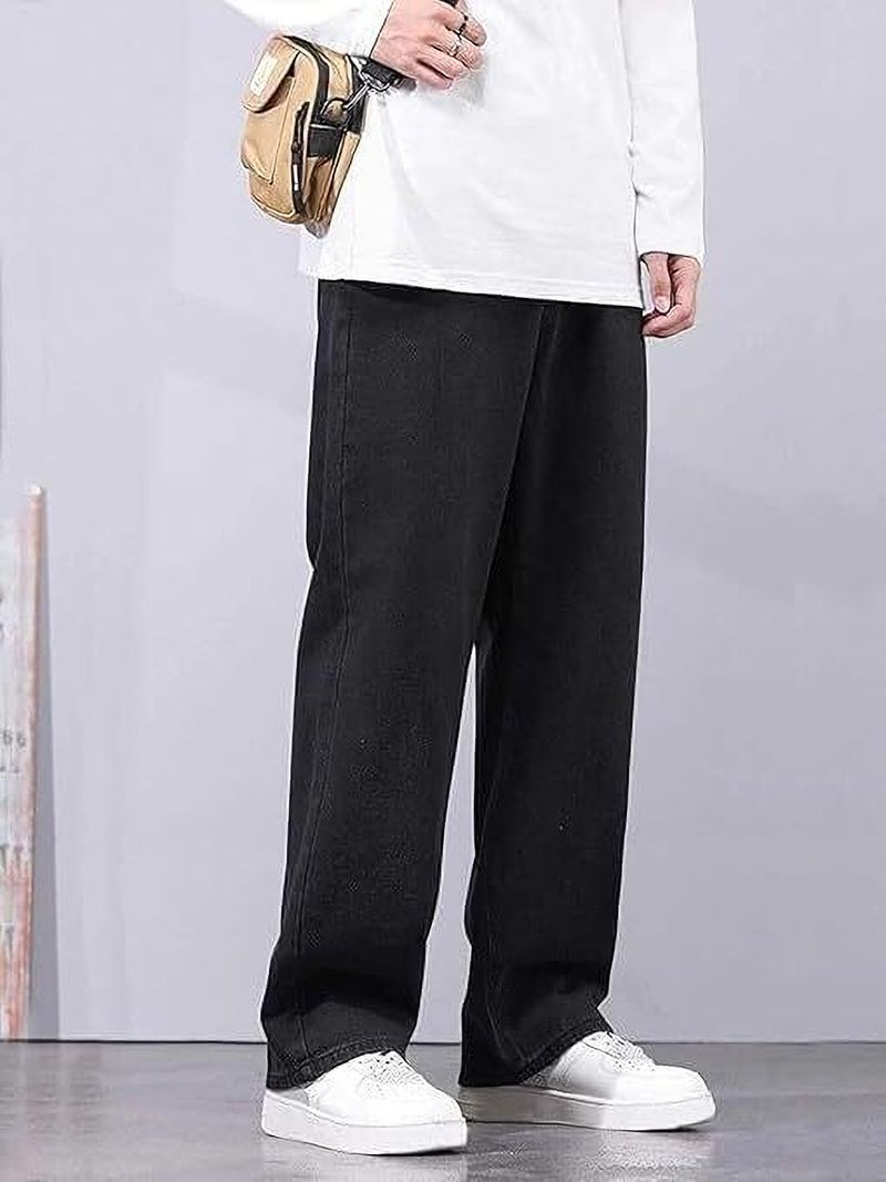 CABRRR Men Loose Fit Mid Rise Black Jeans - Image 6