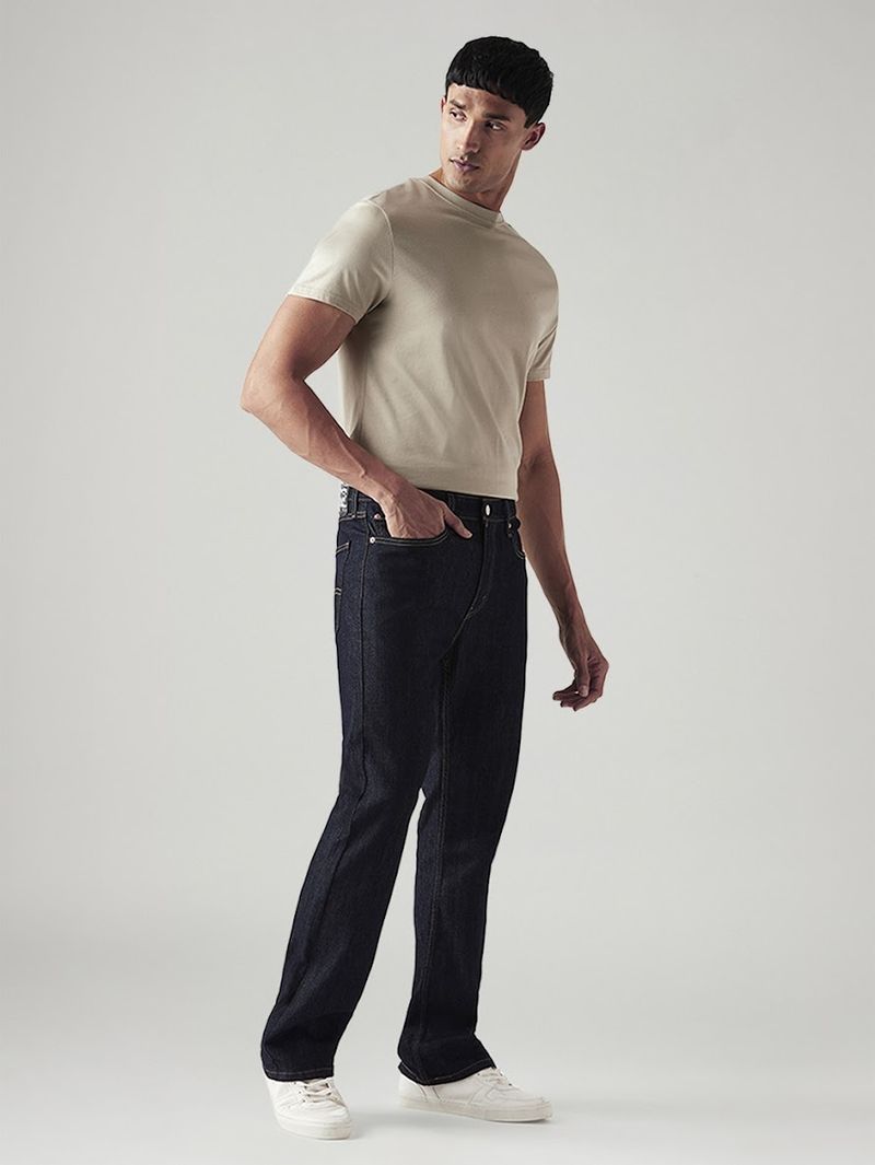 LEVI'S Men Boot-Leg Mid Rise Dark Blue Jeans - Image 5