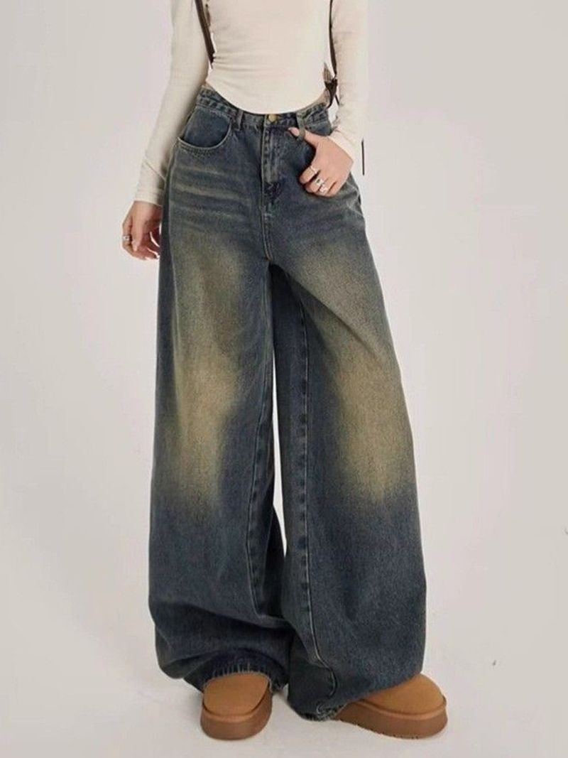 KOTTY Women Baggy Fit High Rise Blue Jeans - Image 4