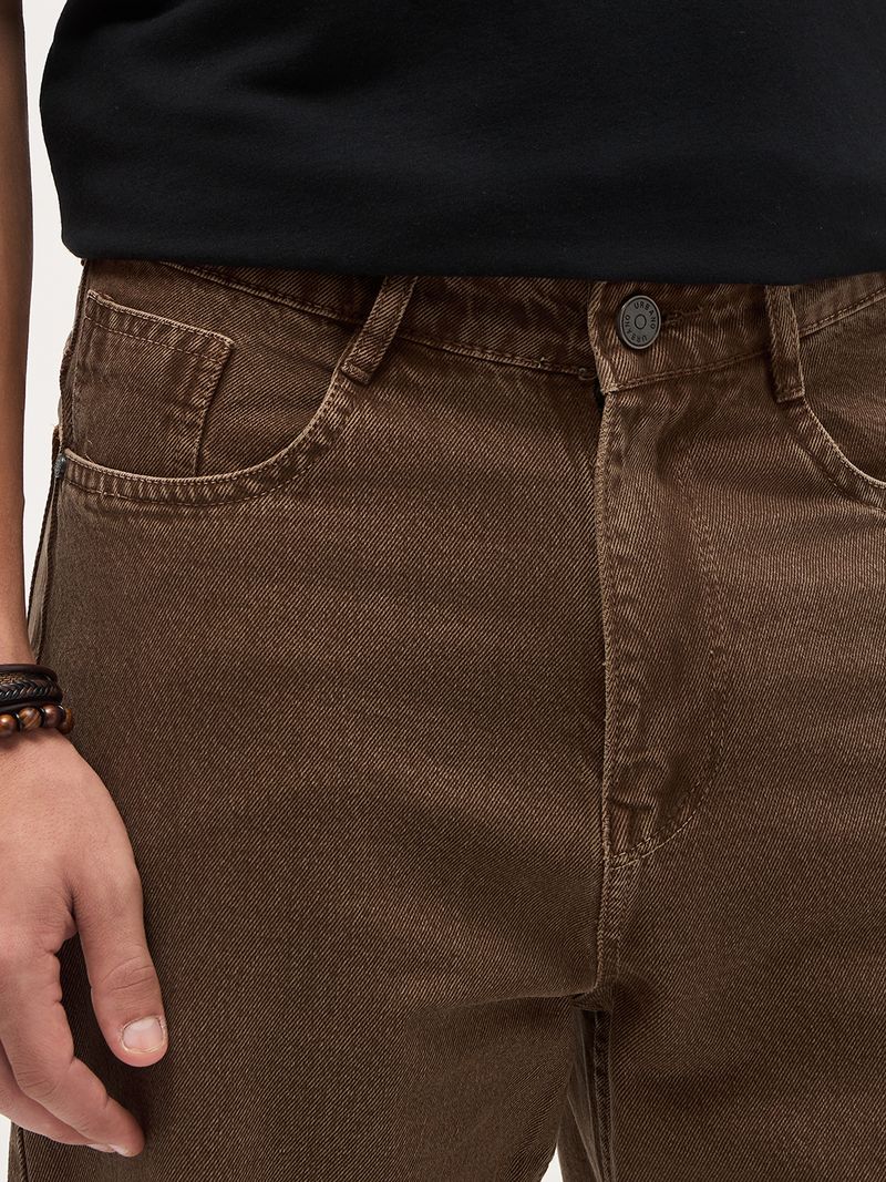 Urbano Fashion Men Loose Fit Mid Rise Brown Jeans - Image 6