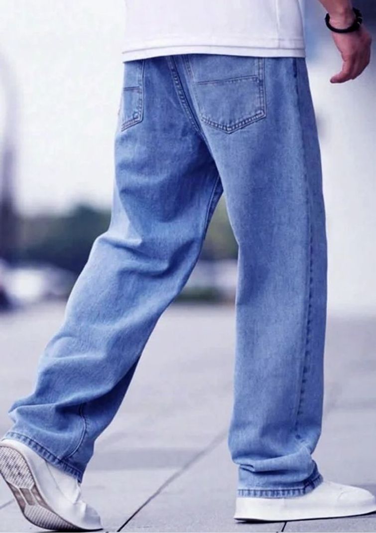 comfits Men Loose Fit Mid Rise Light Blue Jeans - Image 4