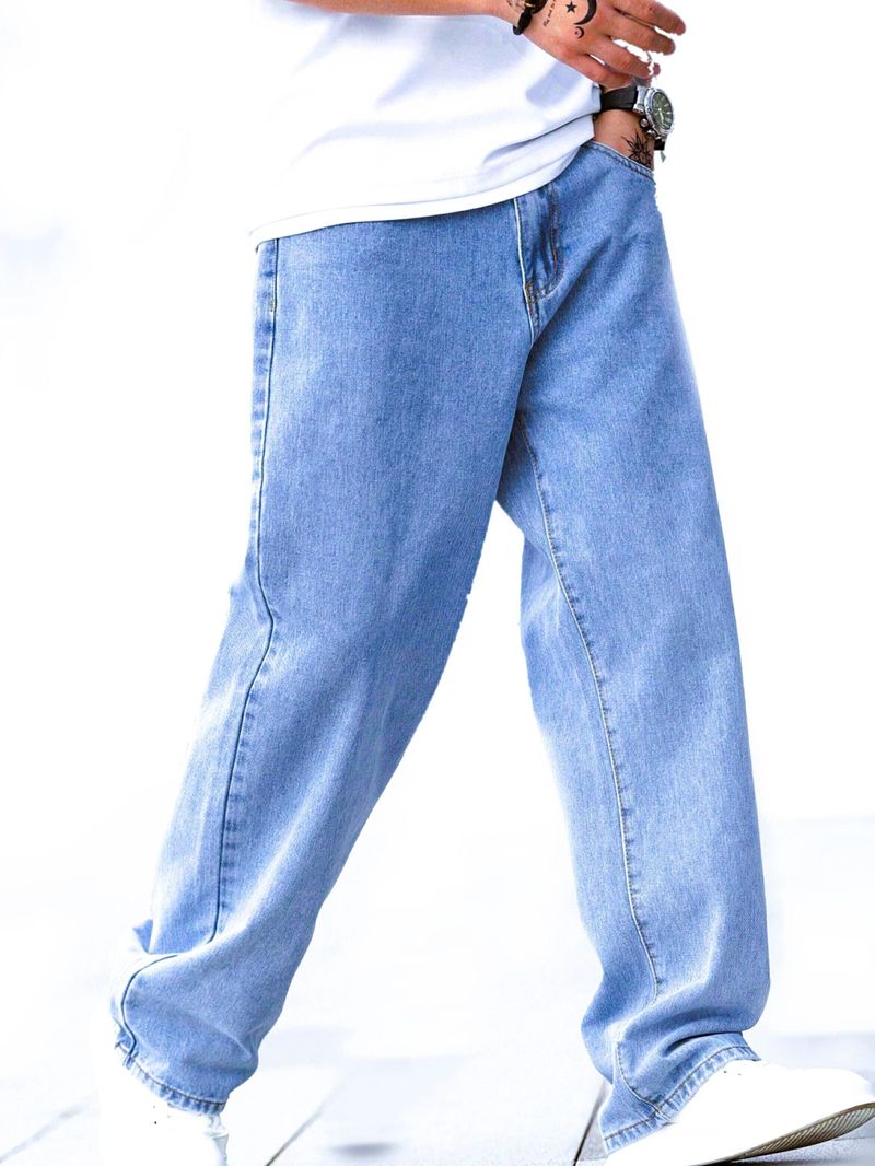 ZAYSH Men Loose Fit Mid Rise Light Blue Jeans - Image 5