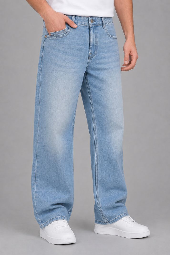 NUMERO UNO Men Loose Fit Mid Rise Blue Jeans - Image 4