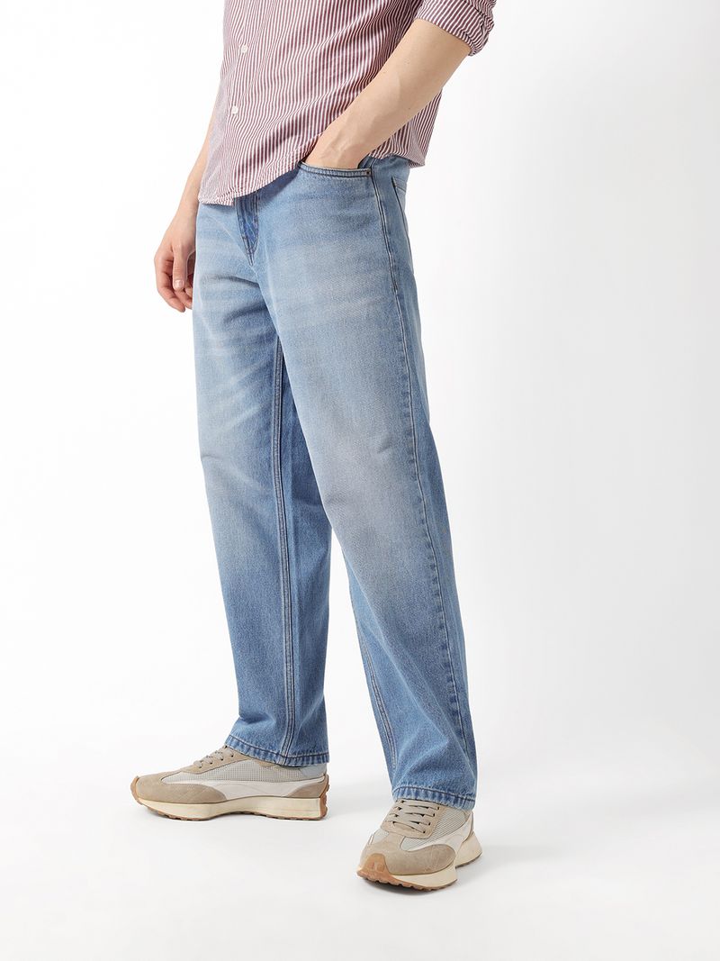 THE BEAR HOUSE Men Relaxed Fit Mid Rise Blue Jeans - Image 4