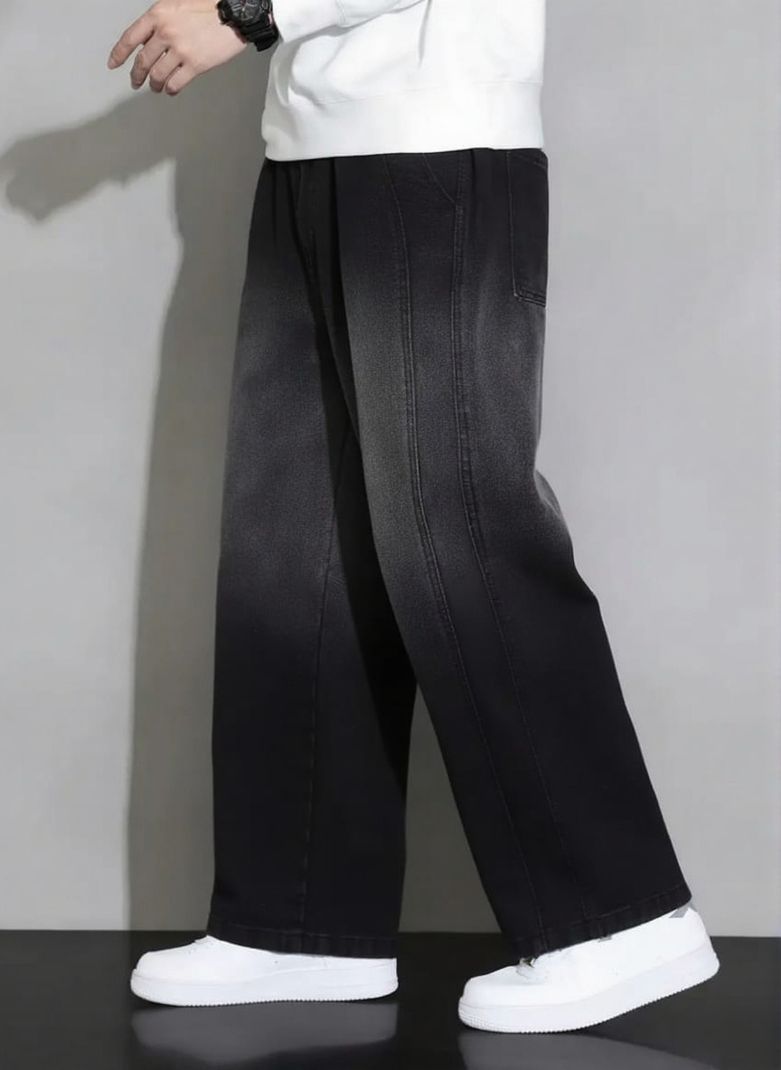 FUDE PRIDE Men Grey, Black Jeans - Image 4