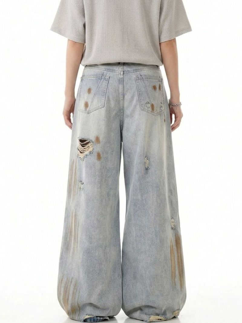Suo Men Flared Mid Rise Blue Jeans - Image 3