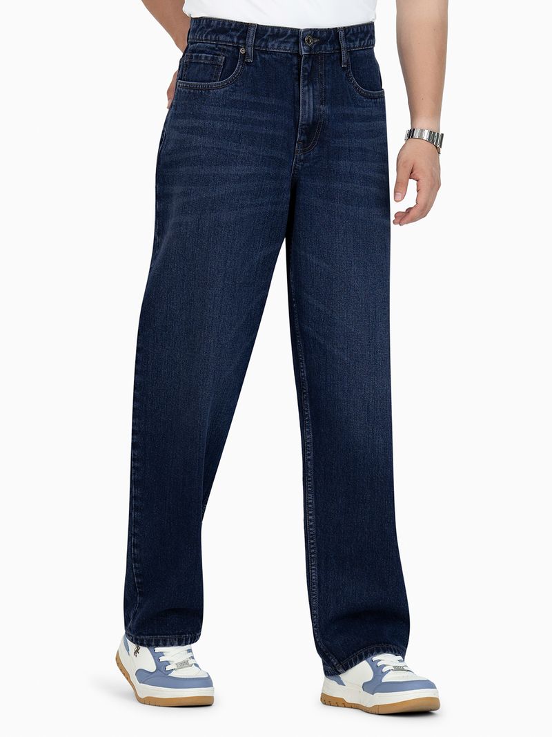 RED TAPE Men Loose Fit Mid Rise Blue Jeans - Image 6