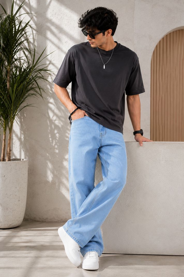 O2 ROUTE Men Light Blue Jeans - Image 5