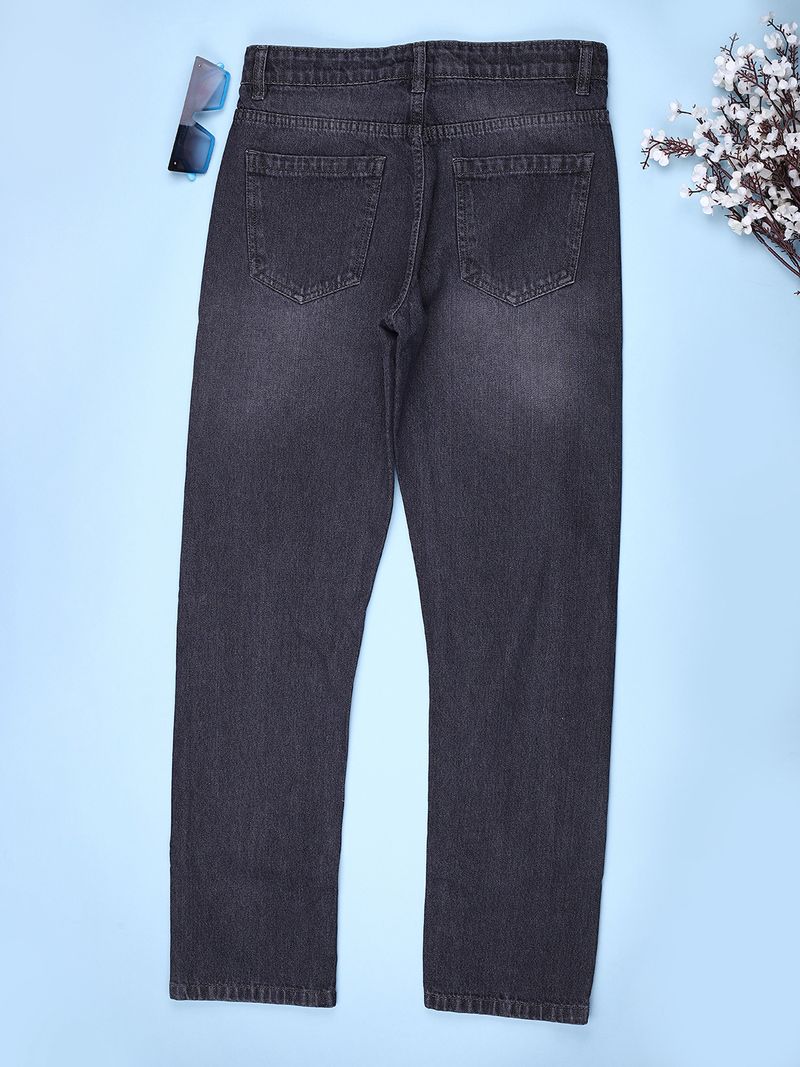 V-MART Boys Black Mid Rise Straight Jeans - Image 3