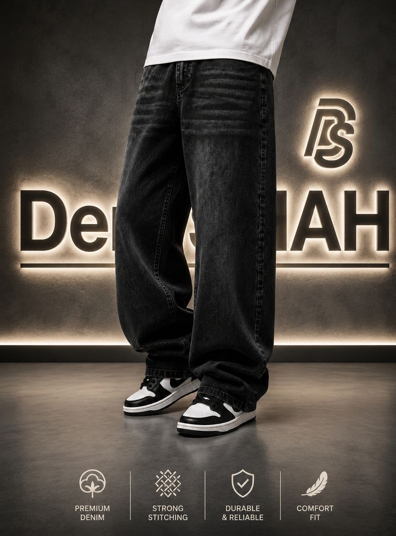 DenSHAH Men Black Straight Fit Mid Rise Jeans - Image 2