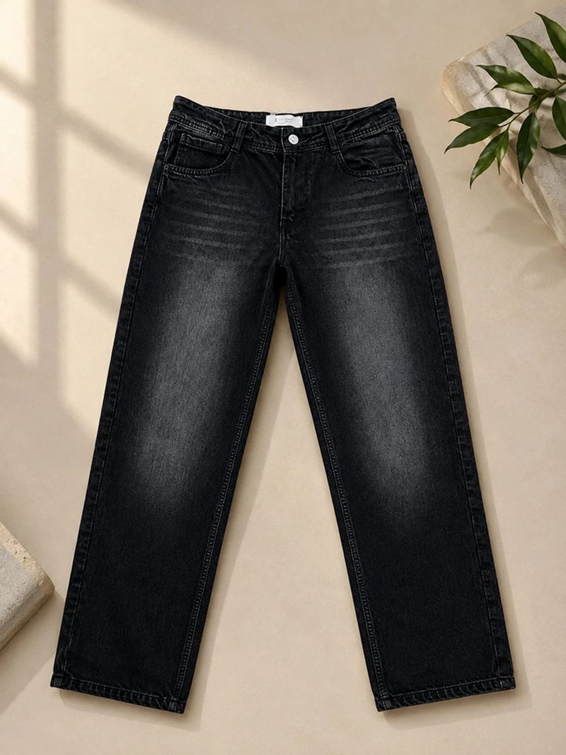 BLACK REY Men Black Straight Fit Mid Rise Jeans - Image 6