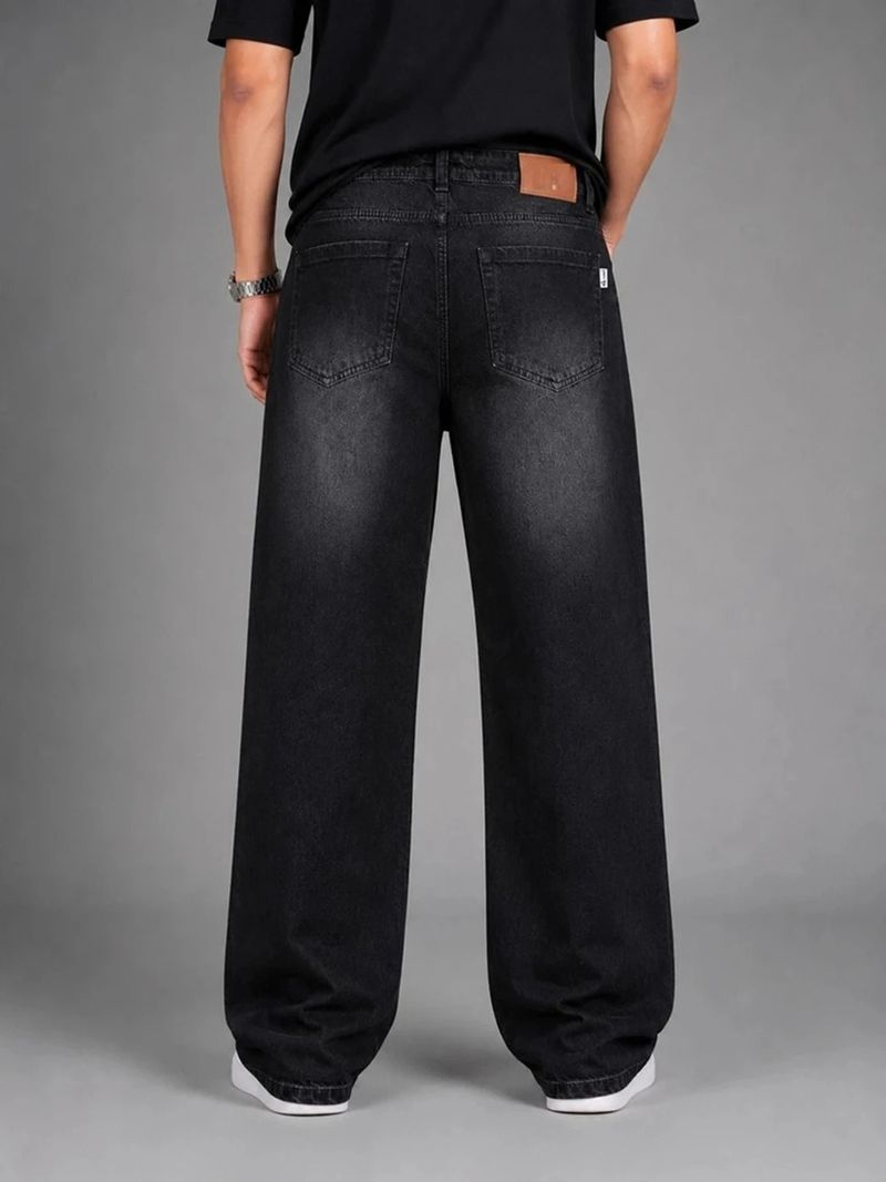 BLACK REY Men Black Straight Fit Mid Rise Jeans - Image 3