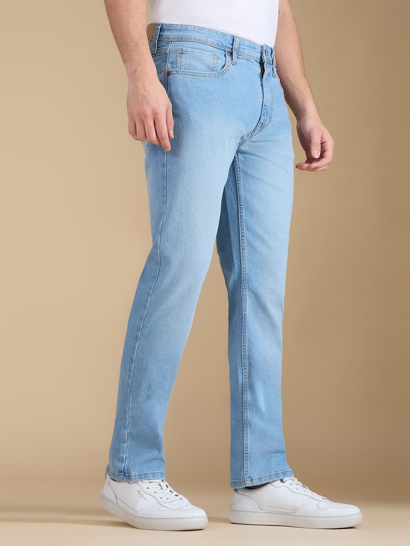 Pepe Jeans Men Straight Fit Mid Rise Light Blue Jeans - Image 5