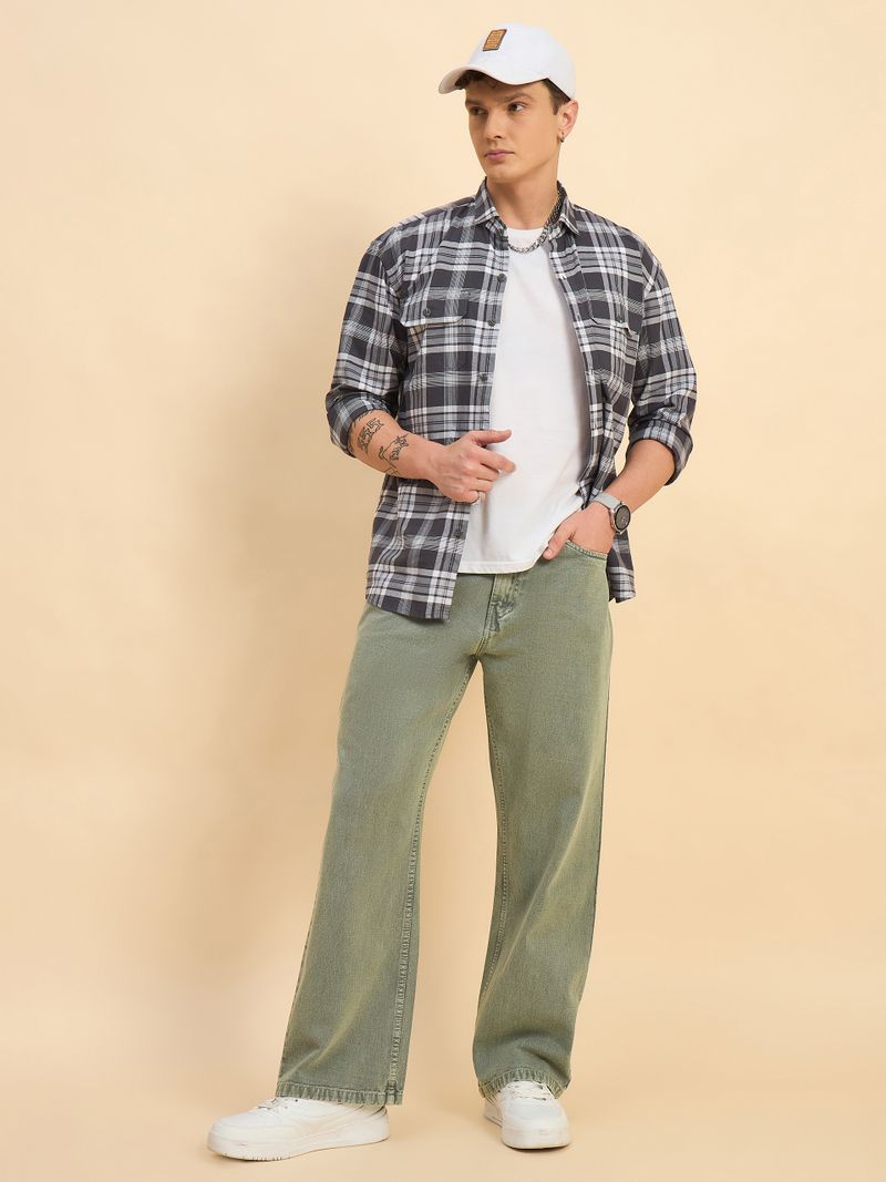 STUDIO NEXX Men Loose Fit Mid Rise Dark Blue Jeans - Image 5
