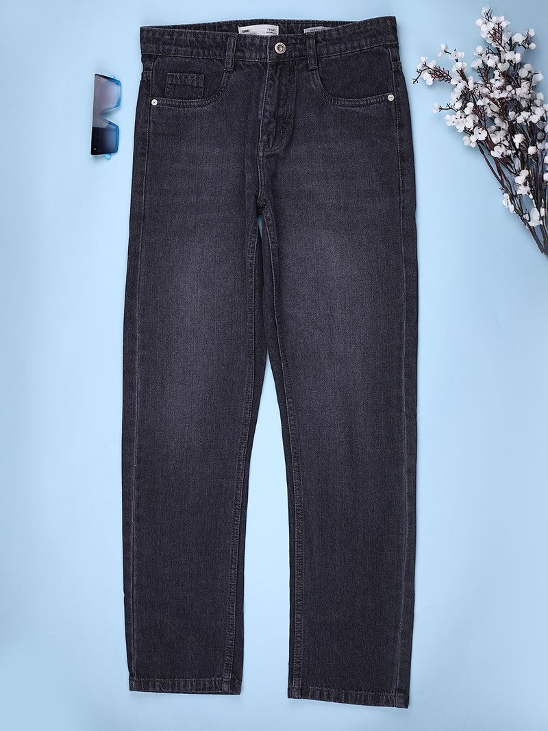 V-MART Boys Black Mid Rise Straight Jeans - Image 2