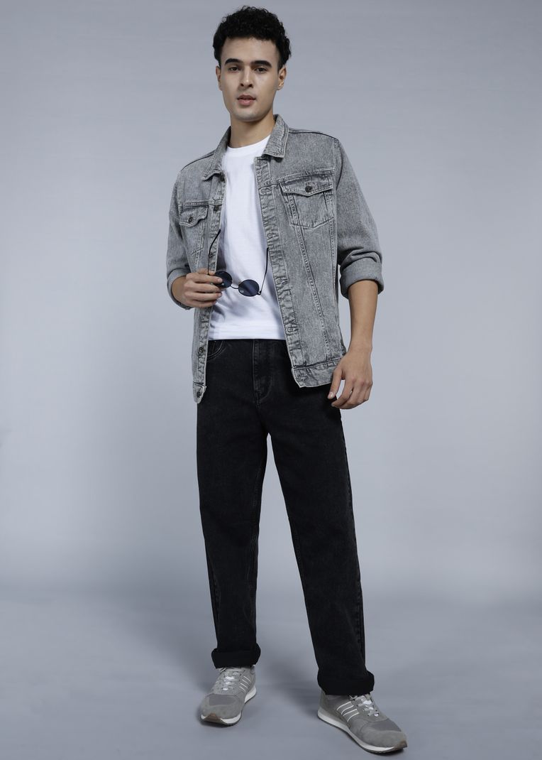 RARE RABBIT Men Relaxed Fit Mid Rise Black Jeans - Image 4