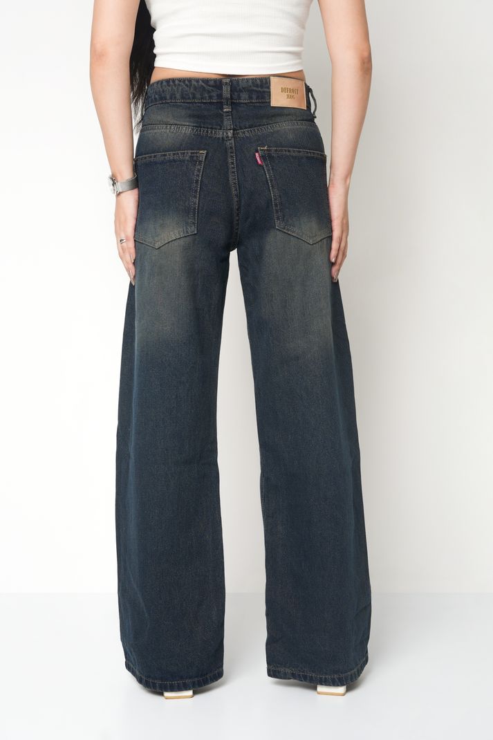 Defrost Jeans Women Loose Fit High Rise Blue - Image 4