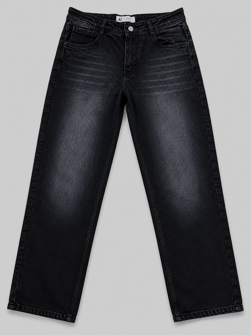AJJ Men Baggy Fit Mid Rise Black Jeans - Image 6