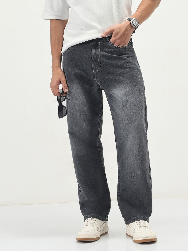 Urbano Fashion Men Dark Grey Jeans - Image 2