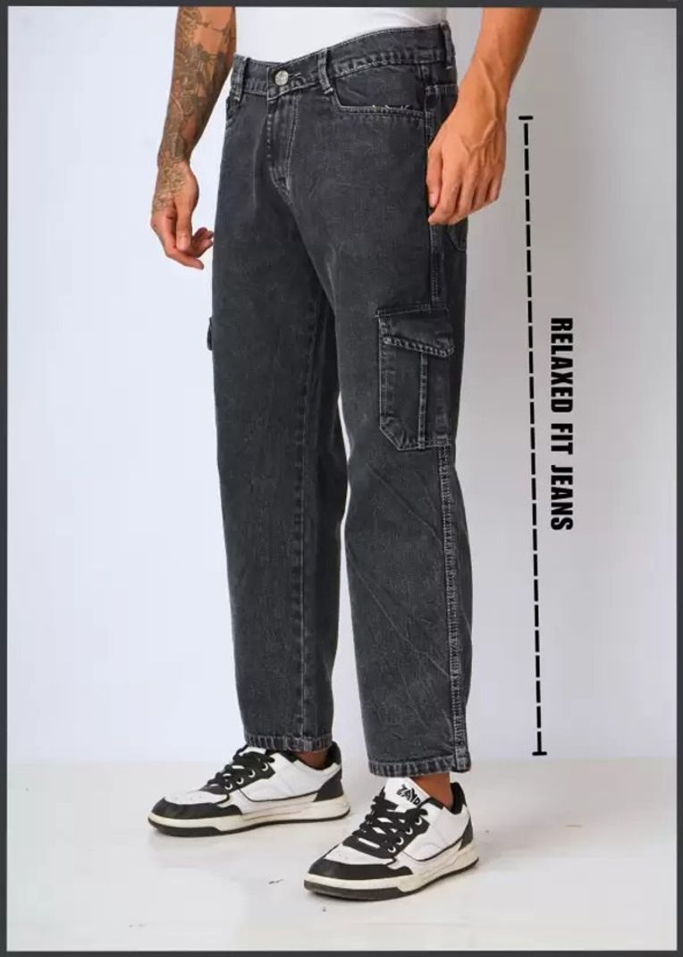 Playfeel Men Dark Grey Jeans - Image 6