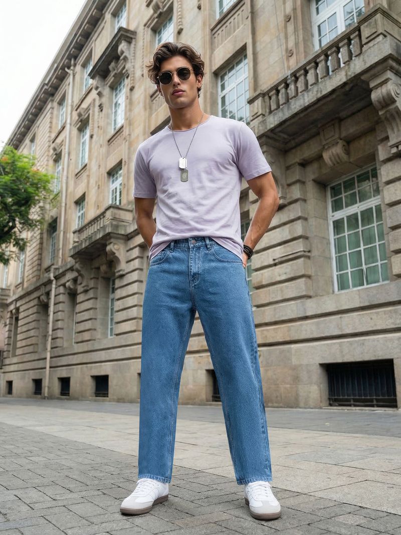 Urbano Fashion Men Light Blue Jeans - Image 5